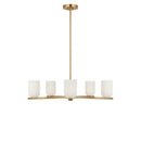 Five Light Chandelier<br /><span style="color:#4AB0CE;">Entrega: 4-10 dias en USA</span><br /><span style="color:#4AB0CE;font-size:60%;">PREGUNTE POR ENTREGA EN PANAMA</span><br />Collection: Neblina<br />Finish: Satin Brass