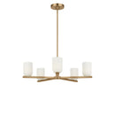 Five Light Chandelier<br /><span style="color:#4AB0CE;">Entrega: 4-10 dias en USA</span><br /><span style="color:#4AB0CE;font-size:60%;">PREGUNTE POR ENTREGA EN PANAMA</span><br />Collection: Neblina<br />Finish: Satin Brass