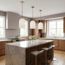 Generation Lighting - GLP1941SBE - One Light Pendant - Neblina - Satin Brass