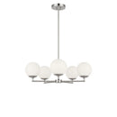Five Light Chandelier<br /><span style="color:#4AB0CE;">Entrega: 4-10 dias en USA</span><br /><span style="color:#4AB0CE;font-size:60%;">PREGUNTE POR ENTREGA EN PANAMA</span><br />Collection: Nube<br />Finish: Brushed Nickel