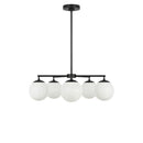 Five Light Chandelier<br /><span style="color:#4AB0CE;">Entrega: 4-10 dias en USA</span><br /><span style="color:#4AB0CE;font-size:60%;">PREGUNTE POR ENTREGA EN PANAMA</span><br />Collection: Nube<br />Finish: Midnight Black
