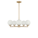 Five Light Chandelier<br /><span style="color:#4AB0CE;">Entrega: 4-10 dias en USA</span><br /><span style="color:#4AB0CE;font-size:60%;">PREGUNTE POR ENTREGA EN PANAMA</span><br />Collection: Nube<br />Finish: Satin Brass