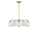 Five Light Chandelier<br /><span style="color:#4AB0CE;">Entrega: 4-10 dias en USA</span><br /><span style="color:#4AB0CE;font-size:60%;">PREGUNTE POR ENTREGA EN PANAMA</span><br />Collection: Nube<br />Finish: Satin Brass
