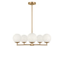 Five Light Chandelier<br /><span style="color:#4AB0CE;">Entrega: 4-10 dias en USA</span><br /><span style="color:#4AB0CE;font-size:60%;">PREGUNTE POR ENTREGA EN PANAMA</span><br />Collection: Nube<br />Finish: Satin Brass