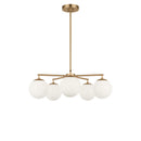 Five Light Chandelier<br /><span style="color:#4AB0CE;">Entrega: 4-10 dias en USA</span><br /><span style="color:#4AB0CE;font-size:60%;">PREGUNTE POR ENTREGA EN PANAMA</span><br />Collection: Nube<br />Finish: Satin Brass