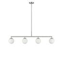 Four Light Linear Chandelier<br /><span style="color:#4AB0CE;">Entrega: 4-10 dias en USA</span><br /><span style="color:#4AB0CE;font-size:60%;">PREGUNTE POR ENTREGA EN PANAMA</span><br />Collection: Nube<br />Finish: Brushed Nickel