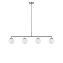 Four Light Linear Chandelier<br /><span style="color:#4AB0CE;">Entrega: 4-10 dias en USA</span><br /><span style="color:#4AB0CE;font-size:60%;">PREGUNTE POR ENTREGA EN PANAMA</span><br />Collection: Nube<br />Finish: Brushed Nickel