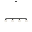Generation Lighting - GLC1814MBKE - Four Light Linear Chandelier - Nube - Midnight Black