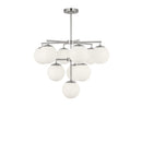 Ten Light Chandelier<br /><span style="color:#4AB0CE;">Entrega: 4-10 dias en USA</span><br /><span style="color:#4AB0CE;font-size:60%;">PREGUNTE POR ENTREGA EN PANAMA</span><br />Collection: Nube<br />Finish: Brushed Nickel