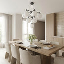 Generation Lighting - GLC18010MBKE - Ten Light Chandelier - Nube - Midnight Black