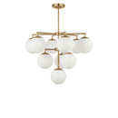 Ten Light Chandelier<br /><span style="color:#4AB0CE;">Entrega: 4-10 dias en USA</span><br /><span style="color:#4AB0CE;font-size:60%;">PREGUNTE POR ENTREGA EN PANAMA</span><br />Collection: Nube<br />Finish: Satin Brass