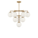 Ten Light Chandelier<br /><span style="color:#4AB0CE;">Entrega: 4-10 dias en USA</span><br /><span style="color:#4AB0CE;font-size:60%;">PREGUNTE POR ENTREGA EN PANAMA</span><br />Collection: Nube<br />Finish: Satin Brass