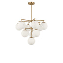 Ten Light Chandelier<br /><span style="color:#4AB0CE;">Entrega: 4-10 dias en USA</span><br /><span style="color:#4AB0CE;font-size:60%;">PREGUNTE POR ENTREGA EN PANAMA</span><br />Collection: Nube<br />Finish: Satin Brass