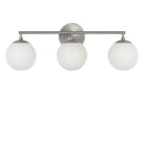 Three Light Vanity<br /><span style="color:#4AB0CE;">Entrega: 4-10 dias en USA</span><br /><span style="color:#4AB0CE;font-size:60%;">PREGUNTE POR ENTREGA EN PANAMA</span><br />Collection: Nube<br />Finish: Brushed Nickel