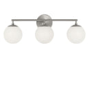 Three Light Vanity<br /><span style="color:#4AB0CE;">Entrega: 4-10 dias en USA</span><br /><span style="color:#4AB0CE;font-size:60%;">PREGUNTE POR ENTREGA EN PANAMA</span><br />Collection: Nube<br />Finish: Brushed Nickel