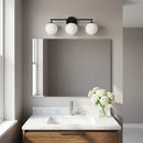 Generation Lighting - GLV1853MBKE - Three Light Vanity - Nube - Midnight Black
