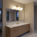Generation Lighting - GLV1853SB - Three Light Vanity - Nube - Satin Brass