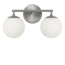 Two Light Vanity<br /><span style="color:#4AB0CE;">Entrega: 21-22 semanas en USA</span><br /><span style="color:#4AB0CE;font-size:60%;">PREGUNTE POR ENTREGA EN PANAMA</span><br />Collection: Nube<br />Finish: Brushed Nickel