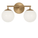 Two Light Vanity<br /><span style="color:#4AB0CE;">Entrega: 4-10 dias en USA</span><br /><span style="color:#4AB0CE;font-size:60%;">PREGUNTE POR ENTREGA EN PANAMA</span><br />Collection: Nube<br />Finish: Satin Brass
