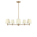 Five Light Chandelier<br /><span style="color:#4AB0CE;">Entrega: 4-10 dias en USA</span><br /><span style="color:#4AB0CE;font-size:60%;">PREGUNTE POR ENTREGA EN PANAMA</span><br />Collection: Vilera<br />Finish: Satin Brass
