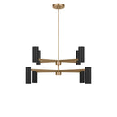 Eight Light Chandelier<br /><span style="color:#4AB0CE;">Entrega: 4-10 dias en USA</span><br /><span style="color:#4AB0CE;font-size:60%;">PREGUNTE POR ENTREGA EN PANAMA</span><br />Collection: Zentro<br />Finish: Satin Brass