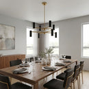 Generation Lighting - GLC2068SBE - Eight Light Chandelier - Zentro - Satin Brass