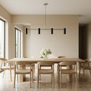 Generation Lighting - GLC2074BN - Four Light Linear Chandelier - Zentro - Brushed Nickel