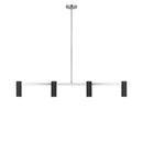 Four Light Linear Chandelier<br /><span style="color:#4AB0CE;">Entrega: 4-10 dias en USA</span><br /><span style="color:#4AB0CE;font-size:60%;">PREGUNTE POR ENTREGA EN PANAMA</span><br />Collection: Zentro<br />Finish: Brushed Nickel