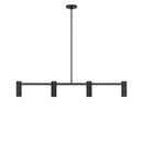 Generation Lighting - GLC2074MBK - Four Light Linear Chandelier - Zentro - Midnight Black
