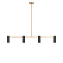 Four Light Linear Chandelier<br /><span style="color:#4AB0CE;">Entrega: 4-10 dias en USA</span><br /><span style="color:#4AB0CE;font-size:60%;">PREGUNTE POR ENTREGA EN PANAMA</span><br />Collection: Zentro<br />Finish: Satin Brass