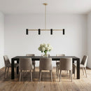 Generation Lighting - GLC2074SBE - Four Light Linear Chandelier - Zentro - Satin Brass