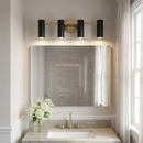 Generation Lighting - GLV2084SBE - Four Light Vanity - Zentro - Satin Brass