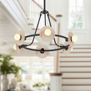 Alora - CH346028UBAR - LED Chandelier - Dahlia - Urban Bronze/Alabaster