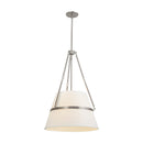 One Light Pendant<br /><span style="color:#4AB0CE;">Entrega: 4-10 dias en USA</span><br /><span style="color:#4AB0CE;font-size:60%;">PREGUNTE POR ENTREGA EN PANAMA</span><br />Collection: Oliver<br />Finish: Brushed Nickel/White Linen