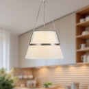 Alora - PD546719BNWL - One Light Pendant - Oliver - Brushed Nickel/White Linen