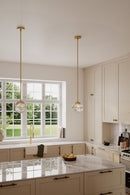 One Light Mini Pendant<br /><span style="color:#4AB0CE;">Entrega: 4-10 dias en USA</span><br /><span style="color:#4AB0CE;font-size:60%;">PREGUNTE POR ENTREGA EN PANAMA</span><br />Collection: Luniva<br />Finish: Legacy Brass