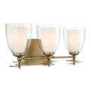 Three Light Vanity<br /><span style="color:#4AB0CE;">Entrega: 4-10 dias en USA</span><br /><span style="color:#4AB0CE;font-size:60%;">PREGUNTE POR ENTREGA EN PANAMA</span><br />Collection: Elowen<br />Finish: Legacy Brass