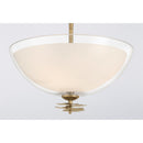 Three Light Semi-Flush Mount<br /><span style="color:#4AB0CE;">Entrega: 4-10 dias en USA</span><br /><span style="color:#4AB0CE;font-size:60%;">PREGUNTE POR ENTREGA EN PANAMA</span><br />Collection: Elowen<br />Finish: Legacy Brass