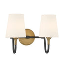 Two Light Vanity<br /><span style="color:#4AB0CE;">Entrega: 4-10 dias en USA</span><br /><span style="color:#4AB0CE;font-size:60%;">PREGUNTE POR ENTREGA EN PANAMA</span><br />Collection: Brienne<br />Finish: Legacy Brass