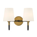 Two Light Vanity<br /><span style="color:#4AB0CE;">Entrega: 4-10 dias en USA</span><br /><span style="color:#4AB0CE;font-size:60%;">PREGUNTE POR ENTREGA EN PANAMA</span><br />Collection: Brienne<br />Finish: Legacy Brass