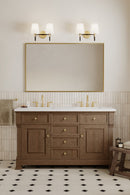 Two Light Vanity<br /><span style="color:#4AB0CE;">Entrega: 4-10 dias en USA</span><br /><span style="color:#4AB0CE;font-size:60%;">PREGUNTE POR ENTREGA EN PANAMA</span><br />Collection: Brienne<br />Finish: Legacy Brass