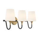 Three Light Vanity<br /><span style="color:#4AB0CE;">Entrega: 4-10 dias en USA</span><br /><span style="color:#4AB0CE;font-size:60%;">PREGUNTE POR ENTREGA EN PANAMA</span><br />Collection: Brienne<br />Finish: Legacy Brass