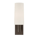 One Light Wall Sconce<br /><span style="color:#4AB0CE;">Entrega: 4-10 dias en USA</span><br /><span style="color:#4AB0CE;font-size:60%;">PREGUNTE POR ENTREGA EN PANAMA</span><br />Collection: Draxen<br />Finish: Dark Bronze