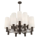 16 Light Chandelier<br /><span style="color:#4AB0CE;">Entrega: 4-10 dias en USA</span><br /><span style="color:#4AB0CE;font-size:60%;">PREGUNTE POR ENTREGA EN PANAMA</span><br />Collection: Draxen<br />Finish: Dark Bronze