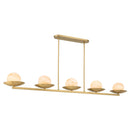 Five Light Linear Chandelier<br /><span style="color:#4AB0CE;">Entrega: 4-10 dias en USA</span><br /><span style="color:#4AB0CE;font-size:60%;">PREGUNTE POR ENTREGA EN PANAMA</span><br />Collection: Olenne<br />Finish: Legacy Brass