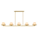 Five Light Linear Chandelier<br /><span style="color:#4AB0CE;">Entrega: 4-10 dias en USA</span><br /><span style="color:#4AB0CE;font-size:60%;">PREGUNTE POR ENTREGA EN PANAMA</span><br />Collection: Olenne<br />Finish: Legacy Brass