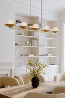 Minka-Lavery - 10387-732 - Five Light Linear Chandelier - Olenne - Legacy Brass