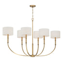 Six Light Linear Chandelier<br /><span style="color:#4AB0CE;">Entrega: 4-10 dias en USA</span><br /><span style="color:#4AB0CE;font-size:60%;">PREGUNTE POR ENTREGA EN PANAMA</span><br />Collection: Molvene<br />Finish: Legacy Brass