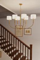 Minka-Lavery - 10427-732 - Six Light Linear Chandelier - Molvene - Legacy Brass