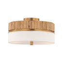 Three Light Semi-Flush Mount<br /><span style="color:#4AB0CE;">Entrega: 2-3 semanas en USA</span><br /><span style="color:#4AB0CE;font-size:60%;">PREGUNTE POR ENTREGA EN PANAMA</span><br />Collection: Nebri<br />Finish: Legacy Brass